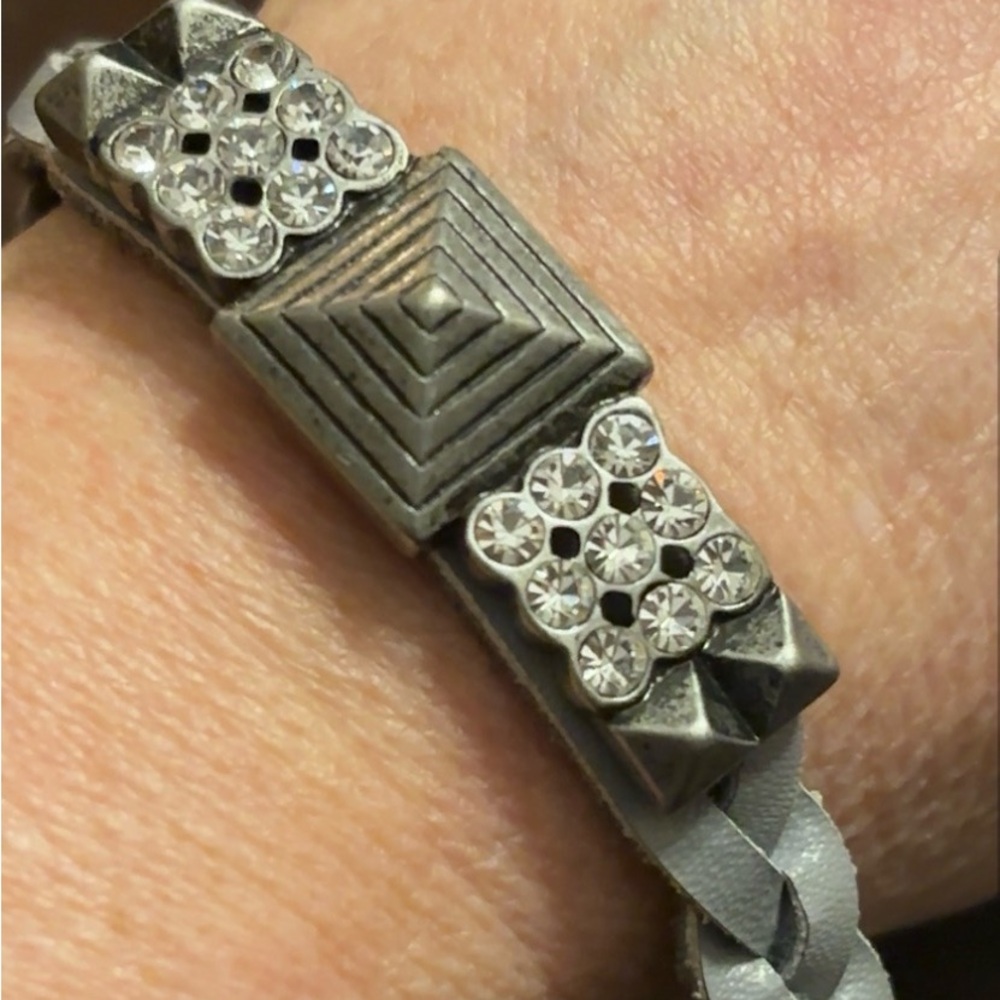 Lia Sophia Silver Braided Bracelet